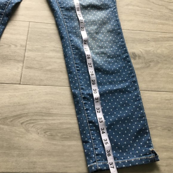 Roz Ali Women Polka Dot Blue Jeans Size 12 - Picture 9 of 9